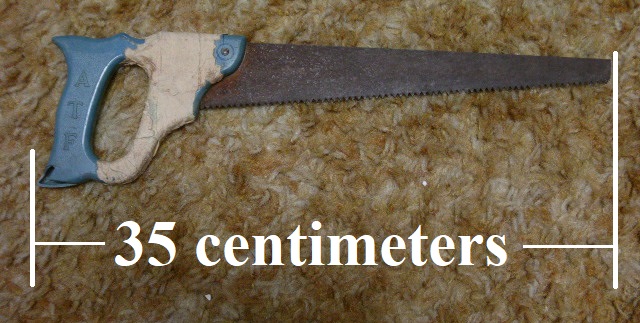 35 centimeter long saw