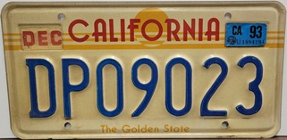 California sunset disabled plate, DP09023