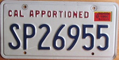Apportioned plate with red block lettering, SP26955