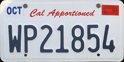 Apportioned plate with trendy red cursive script, WP21854